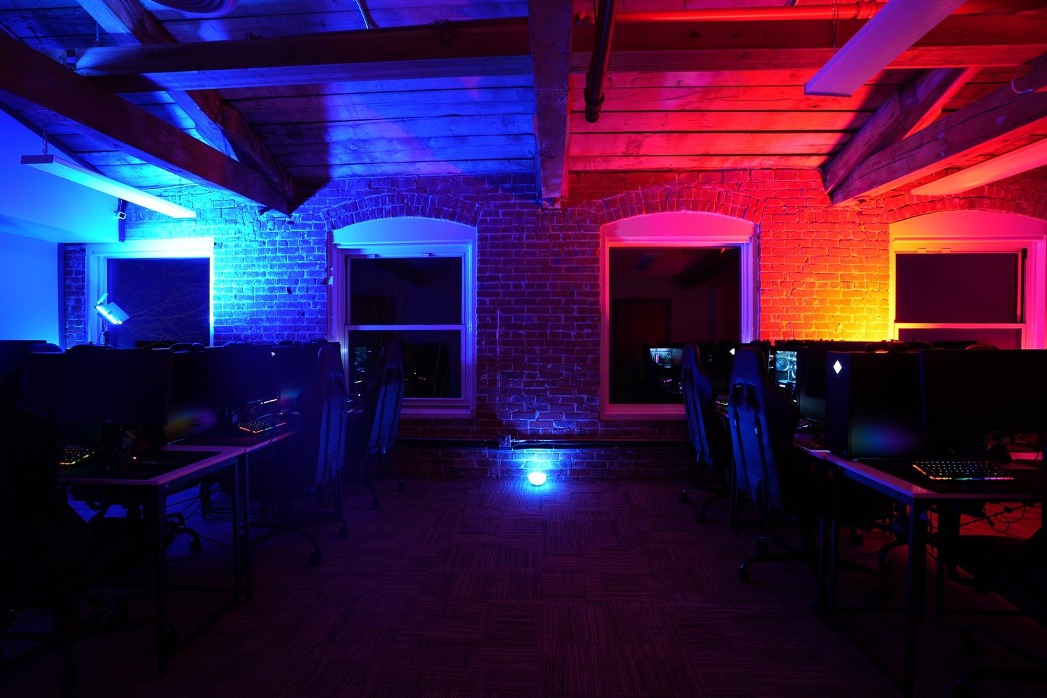 Brick and blue light at Newtown